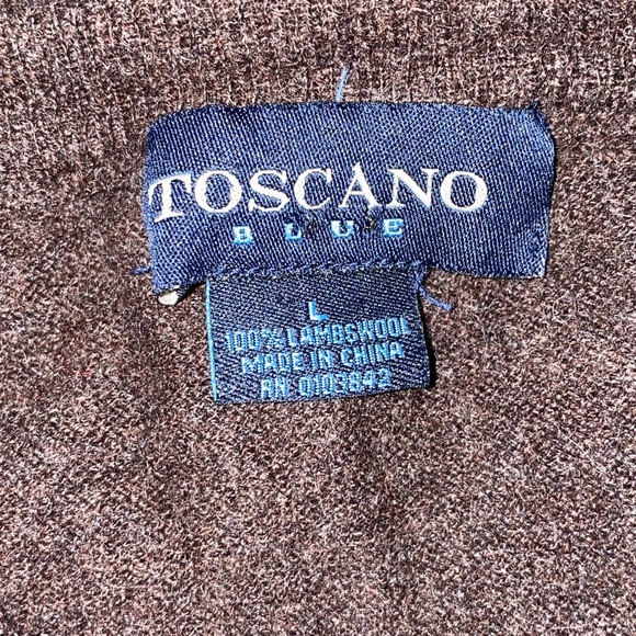 Toscano Blue Men's Sweater Size L - Picture 5 of 5